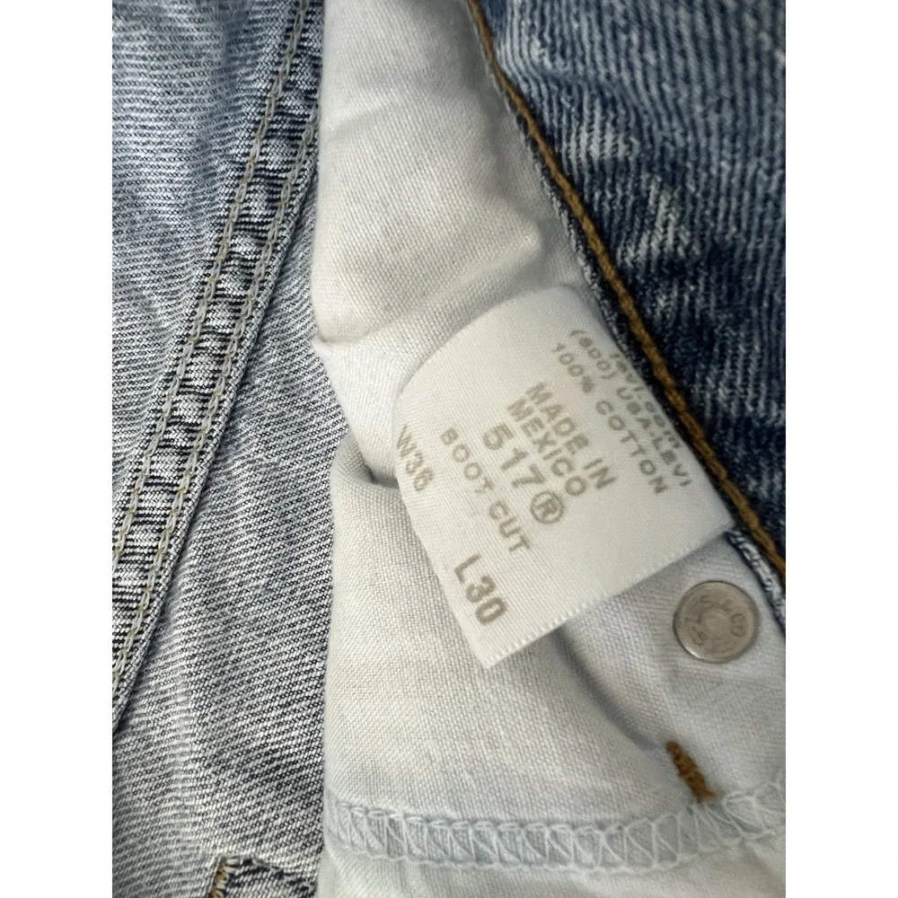 Levis 517 Boot Cut Jeans Mens 36x30 (FITS 34x30)Cotton FADED Heritage